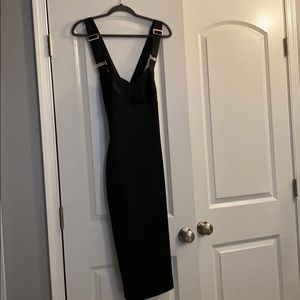 Ted Baker Black MIDI dress with rose gold zipper
